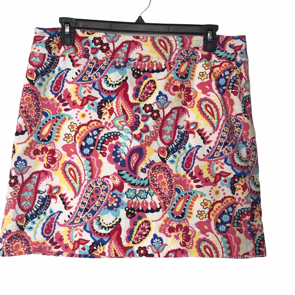 Talbots Paisley Print Midi Plus Sz  Skirt sz16Pt